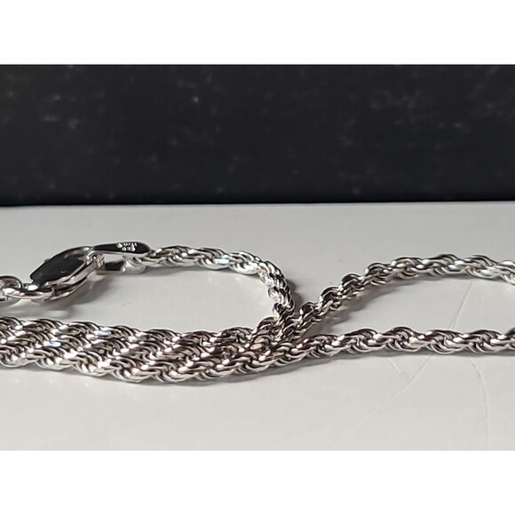 Italian 925 Sterling Silver Chain Necklace Vintage - Picture 6 of 10